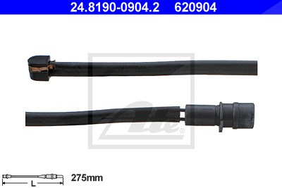 Ate Warnkontakt, Bremsbelagverschleiß [Hersteller-Nr. 24.8190-0904.2] für Porsche von ATE
