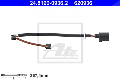 Ate Warnkontakt, Bremsbelagverschleiß [Hersteller-Nr. 24.8190-0936.2] für Porsche, VW von ATE