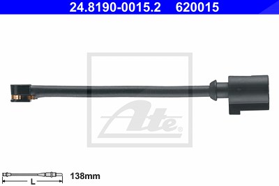 Ate Warnkontakt, Bremsbelagverschleiß [Hersteller-Nr. 24.8190-0015.2] für Porsche, VW von ATE