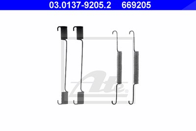 Ate Zubehörsatz, Bremsbacken [Hersteller-Nr. 03.0137-9205.2] für Austin, Rover von ATE