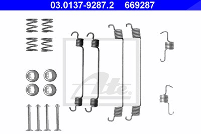 Ate Zubehörsatz, Bremsbacken [Hersteller-Nr. 03.0137-9287.2] für Citroën, Opel, Peugeot, Subaru, Suzuki, Toyota von ATE