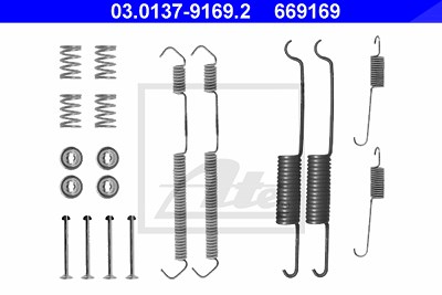 Ate Zubehörsatz, Bremsbacken [Hersteller-Nr. 03.0137-9169.2] für Citroën, Fiat, Ford, Nissan, Peugeot von ATE