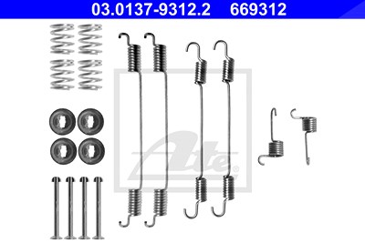 Ate Zubehörsatz, Bremsbacken [Hersteller-Nr. 03.0137-9312.2] für Dacia von ATE