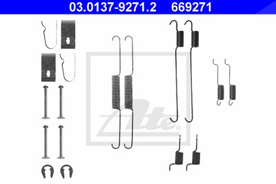 Ate Zubehörsatz, Bremsbacken [Hersteller-Nr. 03.0137-9271.2] für Daihatsu, Subaru, Suzuki von ATE