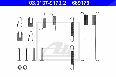 Ate Zubehörsatz, Bremsbacken [Hersteller-Nr. 03.0137-9179.2] für Fiat, Ford, Lancia, Mazda von ATE