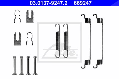 Ate Zubehörsatz, Bremsbacken [Hersteller-Nr. 03.0137-9247.2] für Fiat, Ford von ATE