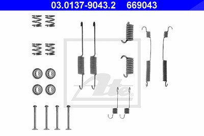 Ate Zubehörsatz, Bremsbacken [Hersteller-Nr. 03.0137-9043.2] für Ford von ATE