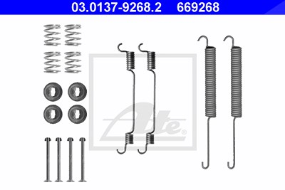 Ate Zubehörsatz, Bremsbacken [Hersteller-Nr. 03.0137-9268.2] für Ford, Nissan von ATE