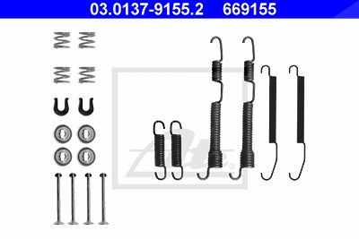 Ate Zubehörsatz, Bremsbacken [Hersteller-Nr. 03.0137-9155.2] für Mitsubishi von ATE