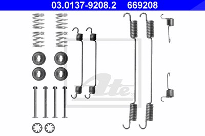 Ate Zubehörsatz, Bremsbacken [Hersteller-Nr. 03.0137-9208.2] für Citroën, Fiat, Lancia, Peugeot von ATE