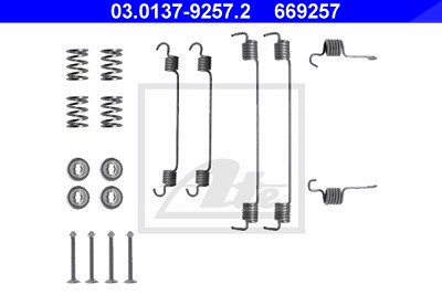 Ate Zubehörsatz, Bremsbacken [Hersteller-Nr. 03.0137-9257.2] für Mitsubishi von ATE