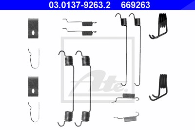 Ate Zubehörsatz, Bremsbacken [Hersteller-Nr. 03.0137-9263.2] für Mazda von ATE