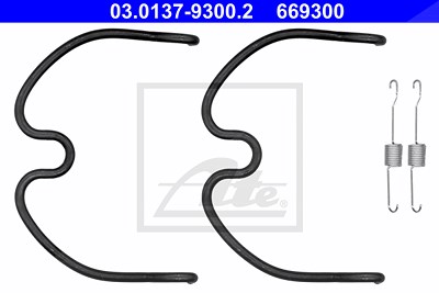 Ate Zubehörsatz, Bremsbacken [Hersteller-Nr. 03.0137-9300.2] für Opel, Subaru, Suzuki von ATE