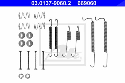 Ate Zubehörsatz, Bremsbacken [Hersteller-Nr. 03.0137-9060.2] für Opel von ATE