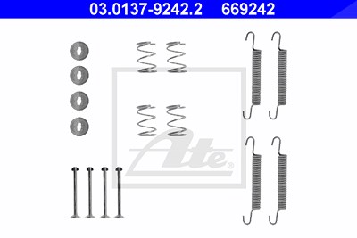 Ate Zubehörsatz, Bremsbacken [Hersteller-Nr. 03.0137-9242.2] für Opel von ATE