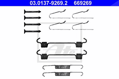 Ate Zubehörsatz, Feststellbremsbacken [Hersteller-Nr. 03.0137-9269.2] für Chrysler, Mercedes-Benz von ATE