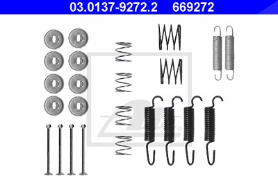 Ate Zubehörsatz, Feststellbremsbacken [Hersteller-Nr. 03.0137-9272.2] für Lexus, Toyota von ATE