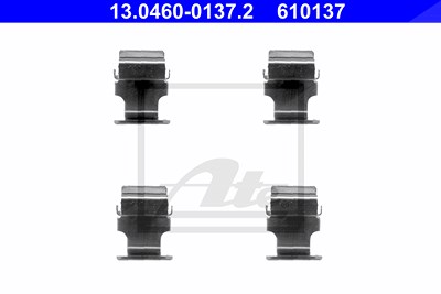 Ate Zubehörsatz, Scheibenbremsbelag [Hersteller-Nr. 13.0460-0137.2] für Citroën, Peugeot, Mitsubishi von ATE