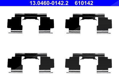 Ate Zubehörsatz, Scheibenbremsbelag [Hersteller-Nr. 13.0460-0142.2] für Honda, Mg, Rover von ATE