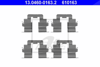 Ate Zubehörsatz, Scheibenbremsbelag [Hersteller-Nr. 13.0460-0163.2] für Mercedes-Benz von ATE