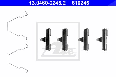 Ate Zubehörsatz, Scheibenbremsbelag [Hersteller-Nr. 13.0460-0245.2] für Ford Usa, Mazda von ATE