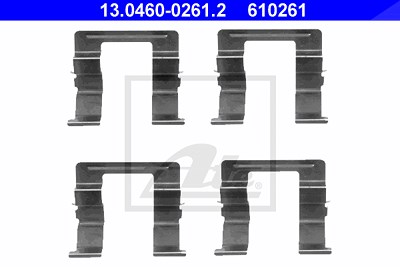 Ate Zubehörsatz, Scheibenbremsbelag [Hersteller-Nr. 13.0460-0261.2] für Mazda von ATE