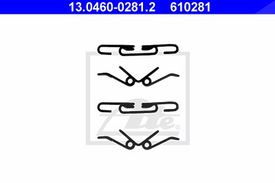 Ate Zubehörsatz, Scheibenbremsbelag [Hersteller-Nr. 13.0460-0281.2] für Mercedes-Benz, VW von ATE