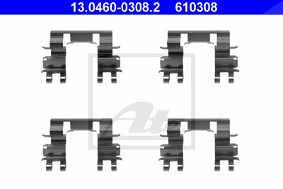 Ate Zubehörsatz, Scheibenbremsbelag [Hersteller-Nr. 13.0460-0308.2] für Honda von ATE