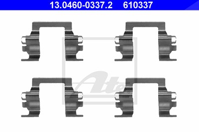 Ate Zubehörsatz, Scheibenbremsbelag [Hersteller-Nr. 13.0460-0337.2] für Vauxhall, Opel, Isuzu von ATE