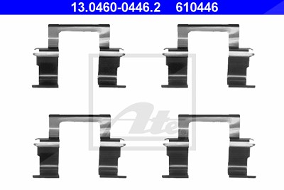 Ate Zubehörsatz, Scheibenbremsbelag [Hersteller-Nr. 13.0460-0446.2] für Opel von ATE