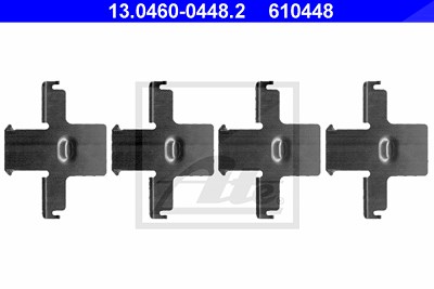 Ate Zubehörsatz, Scheibenbremsbelag [Hersteller-Nr. 13.0460-0448.2] für Nissan von ATE