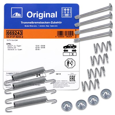 Ate Zubehörsatz Bremsbacken Feststellbremse [Hersteller-Nr. 03.0137-9243.2] für Opel, Saab von ATE