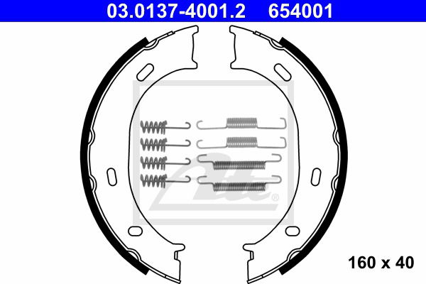 Bremsbackensatz, Feststellbremse Hinterachse ATE 03.0137-4001.2 von ATE