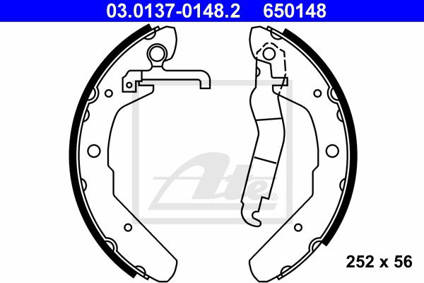 Bremsbackensatz Hinterachse ATE 03.0137-0148.2 von ATE