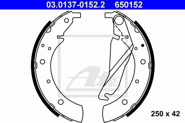 Bremsbackensatz Hinterachse ATE 03.0137-0152.2 von ATE