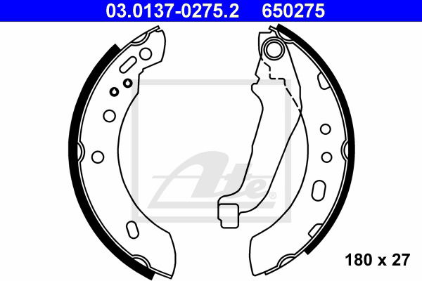 Bremsbackensatz Hinterachse ATE 03.0137-0275.2 von ATE