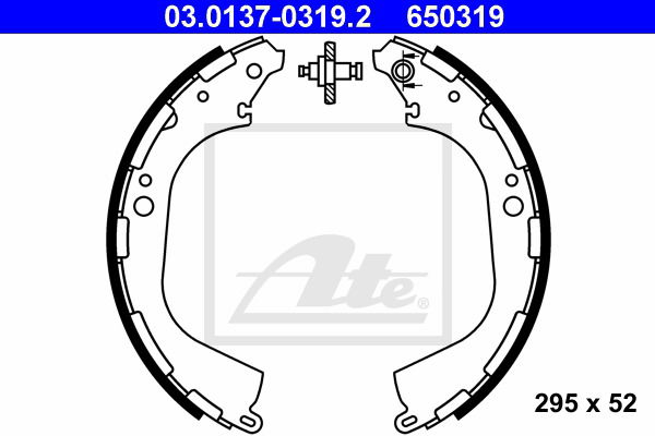 Bremsbackensatz Hinterachse ATE 03.0137-0319.2 von ATE