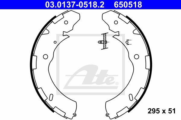 Bremsbackensatz Hinterachse ATE 03.0137-0518.2 von ATE