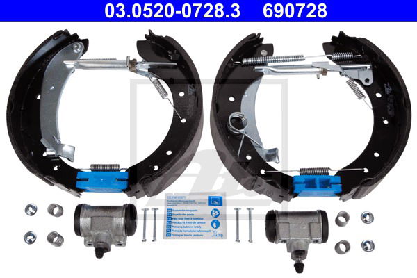 Bremsbackensatz Hinterachse ATE 03.0520-0728.3 von ATE