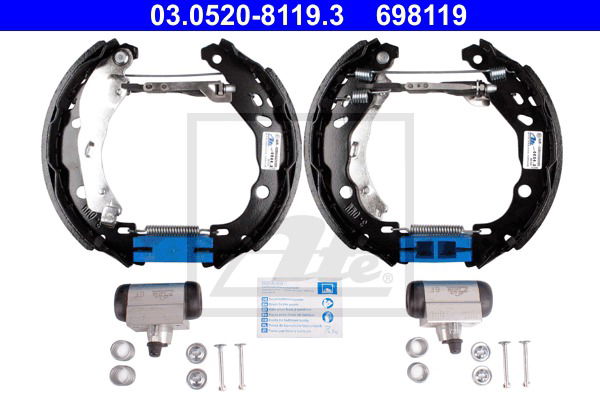 Bremsbackensatz Hinterachse ATE 03.0520-8119.3 von ATE