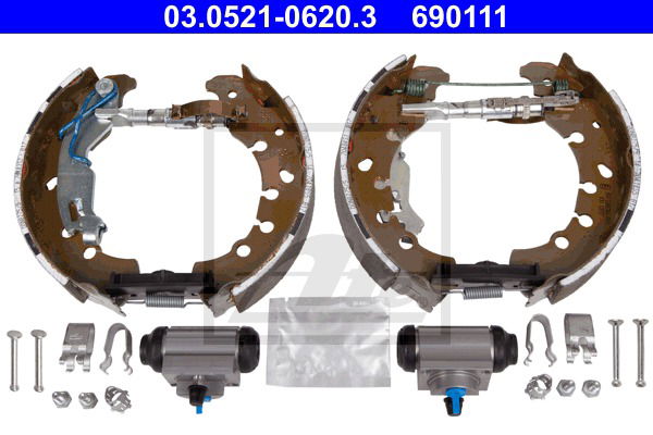 Bremsbackensatz Hinterachse ATE 03.0521-0620.3 von ATE