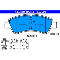 Bremsbelagsatz ATE 13.0460-3994.2, Vorne von Ate