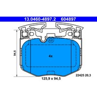 Bremsbelagsatz ATE 13.0460-4897.2, Vorne von Ate