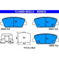 Bremsbelagsatz ATE 13.0460-5633.2, Hinten von Ate