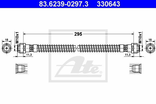 Bremsschlauch ATE 83.6239-0297.3 von ATE