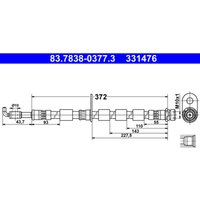 Bremsschlauch ATE 83.7838-0377.3, Links von Ate