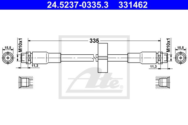 Bremsschlauch Vorderachse ATE 24.5237-0335.3 von ATE