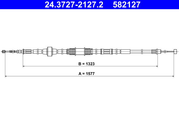 Seilzug, Feststellbremse hinten links ATE 24.3727-2127.2 von ATE