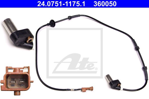 Sensor, Raddrehzahl Vorderachse rechts ATE 24.0751-1175.1 von ATE