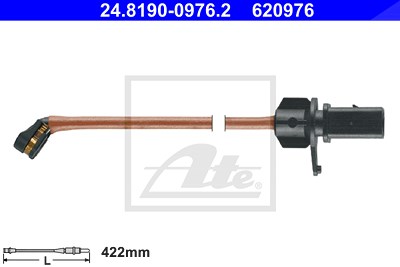 Ate Warnkontakt, Bremsbelagverschleiß [Hersteller-Nr. 24.8190-0976.2] für Audi, VW von ATE